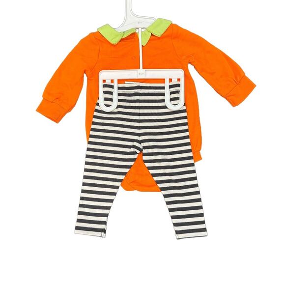 Cat & Jack Halloween Jack-o’-lantern Romper Set Size 6-9M - Picture 2 of 4